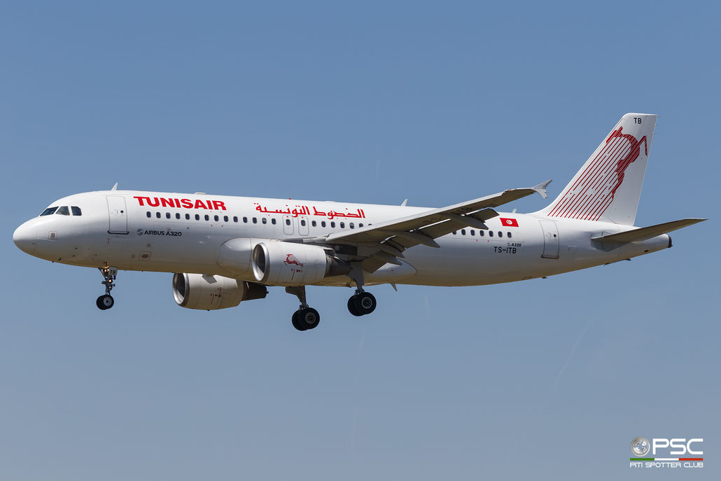 TS-ITB Airbus A320-214 4541  cfm56-5B4/P  Tunisair (JP Lease) 2010 @ Barcellona BCN 05 2026 © Piti Spotter Club Verona