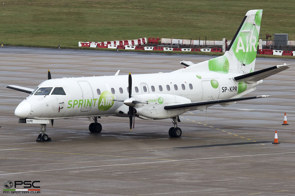SP-KPR Saab 340A/QC 340A-139 SprintAir @ Birmingham Airport 11.2017 © Piti Spotter Club Verona