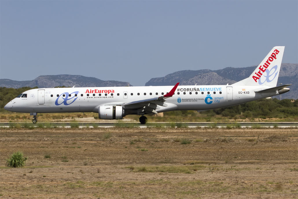 EC-KXD ERJ195LR 19000244 Air Europa @ Palma de Mallorca Airport 07.2014 © Piti Spotter Club Verona