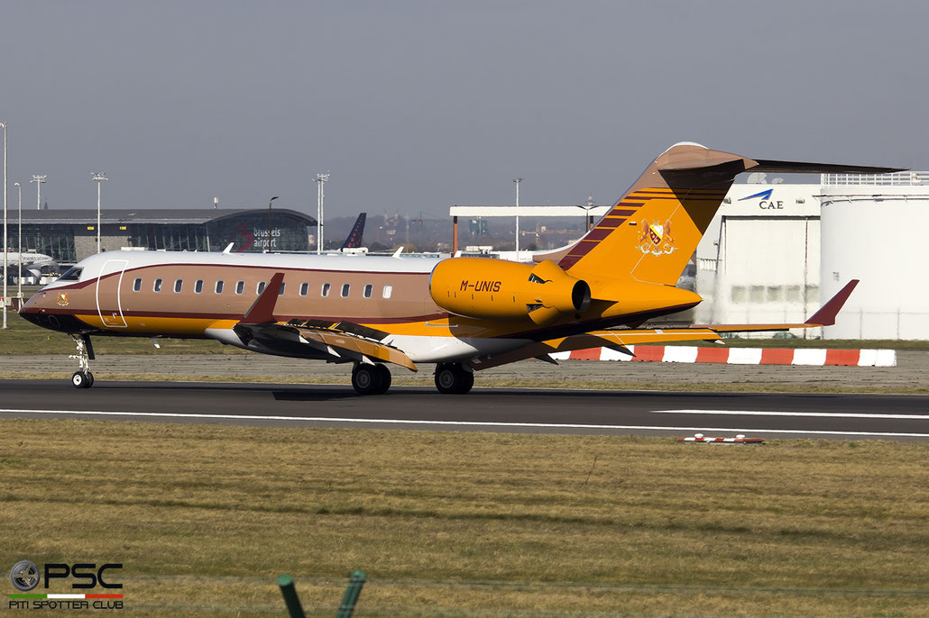 M-UNIS Global Express XRS 9371 Lapwing Ltd. @ Bruxelles Airport 14.03.2018 © Piti Spotter Club Verona