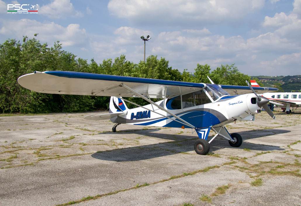 D-ERMA Piper PA-18 @ Verona Boscomantico 05 2026 © Piti Spotter Club Verona