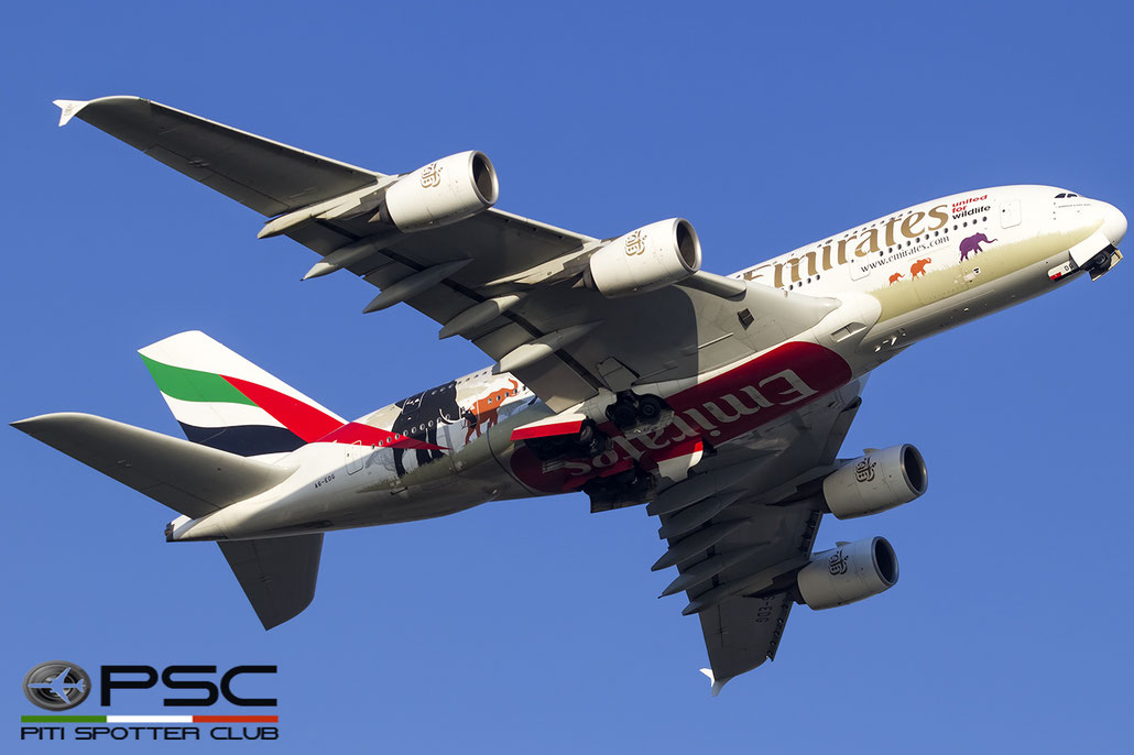 A6-EDG A380-861 23 Emirates @ Roma Fiumicino Airport 18.12.2016 © Piti Spotter Club Verona