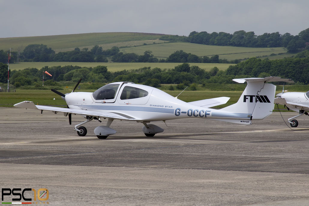 G-OCCF  Diamond DA-40D Diamond Star · Serial #: D4.229 @ Brighton City Airport ©  2022 Piti Spotter Club Verona