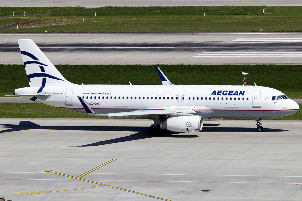 SX-DNC A320-232 6961 Aegean Airlines @ Zurich Airport 05.2016 © Piti Spotter Club Verona