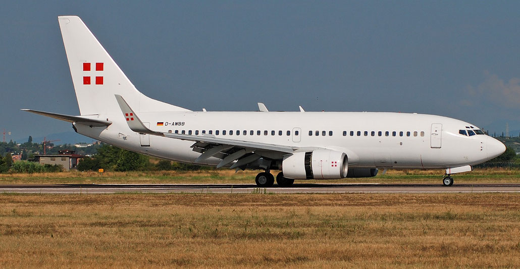 D-AWBB B737-7CN (BBJ1) 30752/451 PrivatAir Germany @ Aeroporto di Verona 22.08.2018  © Piti Spotter Club Verona