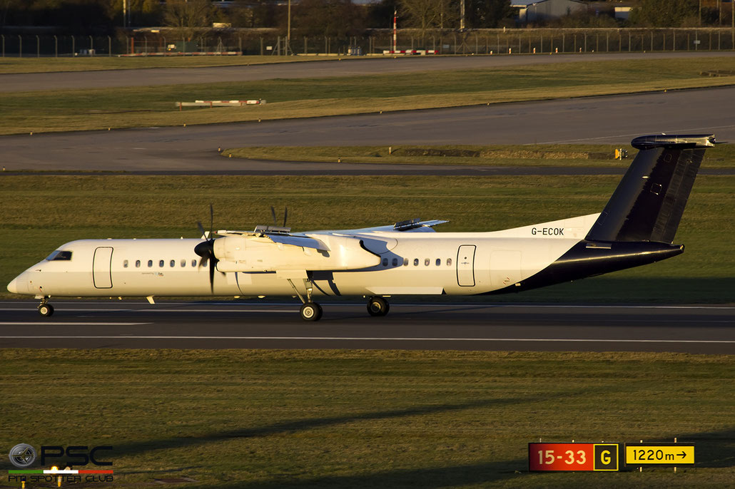 G-ECOK DHC-8-402 4230 Flybe - British European @ Birmingham Airport 11.2017 © Piti Spotter Club Verona