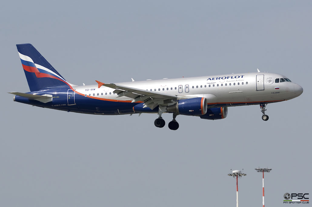 VQ-BIW A320-214 4579 Aeroflot @ Milano Malpensa Airport 05.05.2018 © Piti Spotter Club Verona