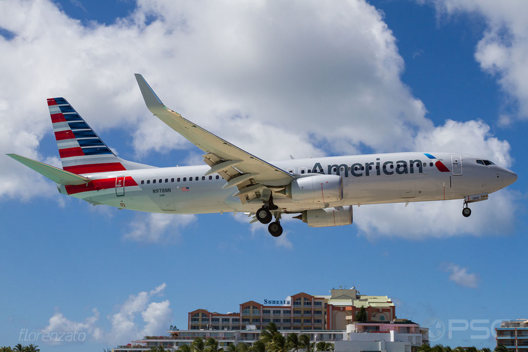 N978NN B737-823 31226/5573 American Airlines @ Sint Maarten Airport 09.04.2016 © Piti Spotter Club Verona