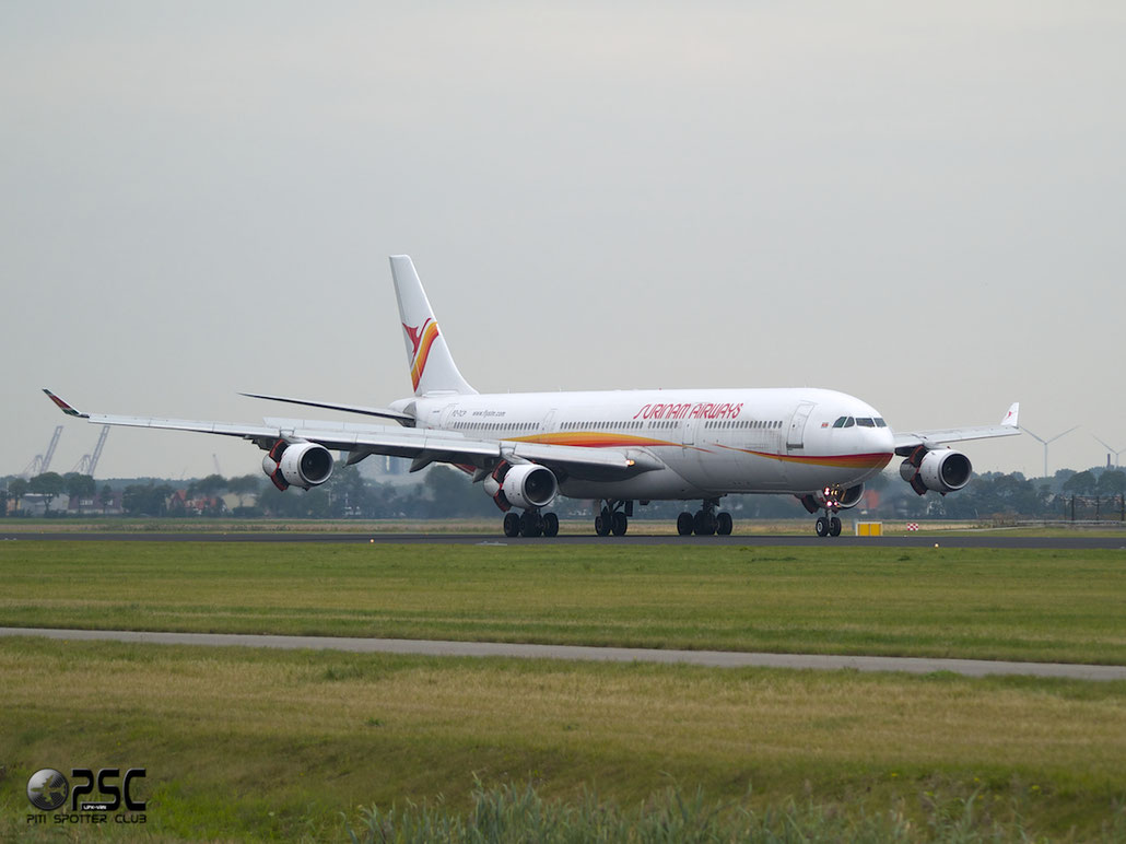 PZ-TCP A340-311 49 Surinam Airways @ Amsterdam Airport 20.09.2013 © Piti Spotter Club Verona