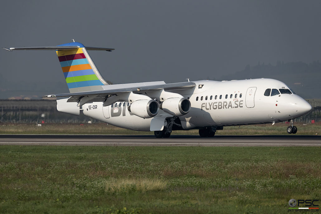 SE-DSR BAe146-RJ100 E3244 BRA - Braathens Regional Airlines @ Aeroporto di Verona 10.2018  © Piti Spotter Club Verona