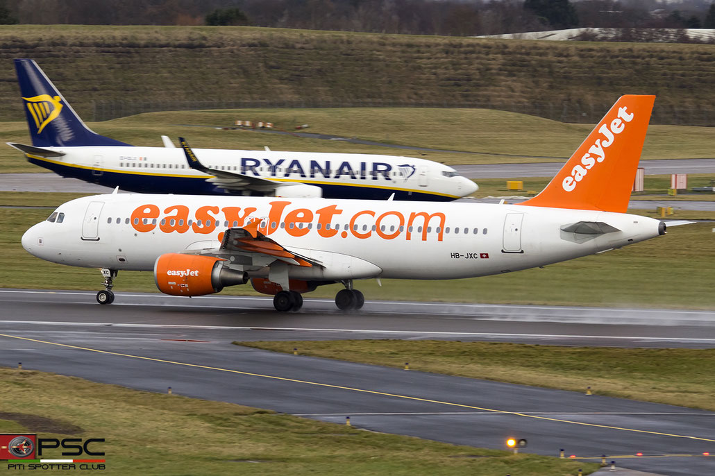 HB-JXC A320-214 5146 easyJet Switzerland @ Birmingham Airport 12.2017 © Piti Spotter Club Verona