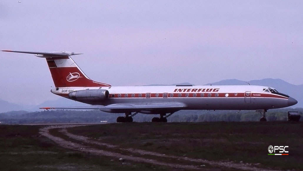 DDR-SDR 63967 Tu-134AK DDR-SDR EGAF/Interflug c/s © 2018 courtesy of Marco Ceschi - Piti Spotter Club Verona