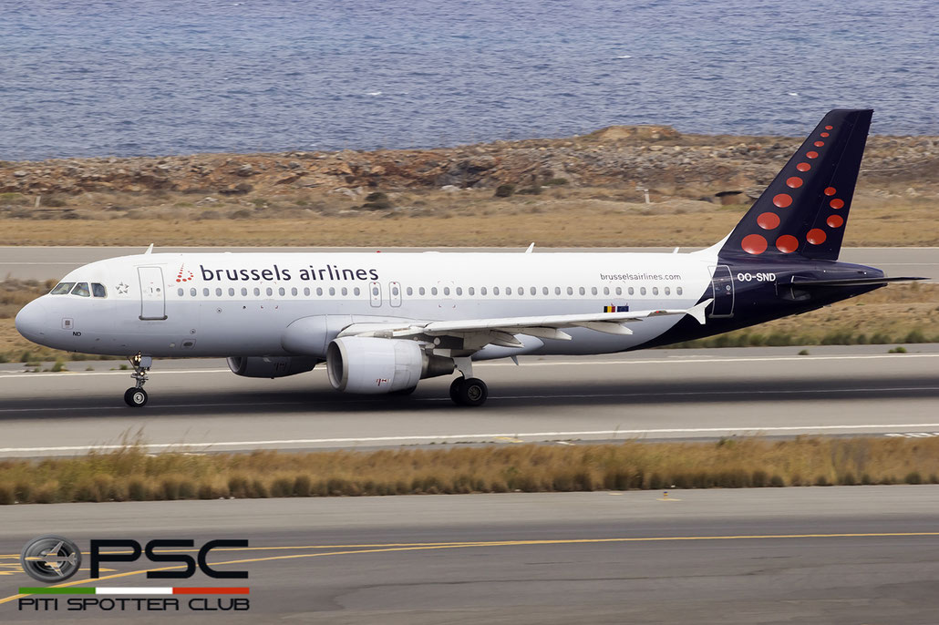 OO-SND A320-214 1838 Brussels Airlines @ Heraklion Airport 09.2016 © Piti Spotter Club Verona