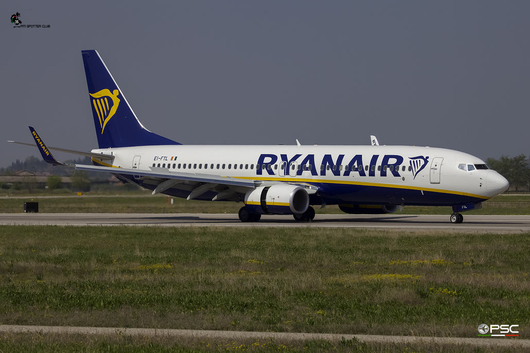 EI-FTL B737-800 44762/6234 Ryanair @ Aeroporto di Verona 09.04.2017 © Piti Spotter Club Verona