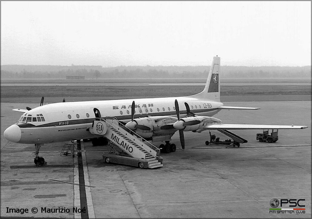 LZ-BEA Ilyushin IL-18Gr 188010802 108-02 AI-20K  Balkan Bulgarian Airlines 1968 © collezione Maurizio Noè p.g.c. - Piti Spotter Club Verona