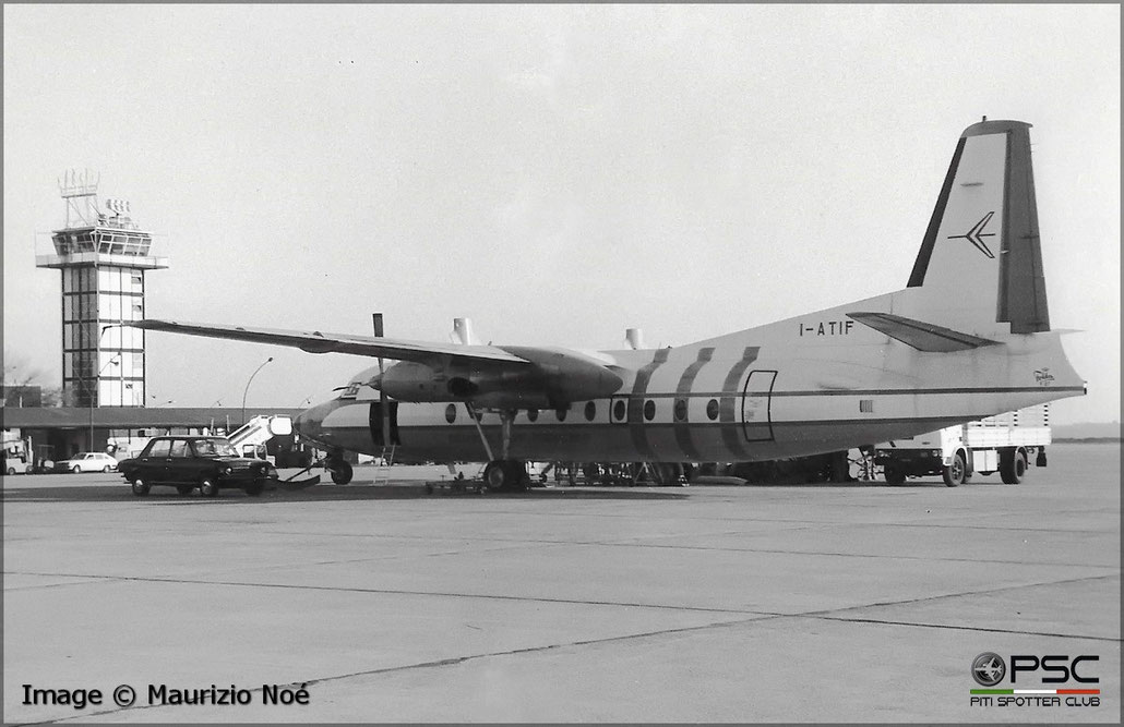 I-ATIF Fokker F27-200 Friendship 10321  Dart 532-7  ATI Aero Trasporti Italiani 1967  © collezione Maurizio Noè p.g.c. - Piti Spotter Club Verona