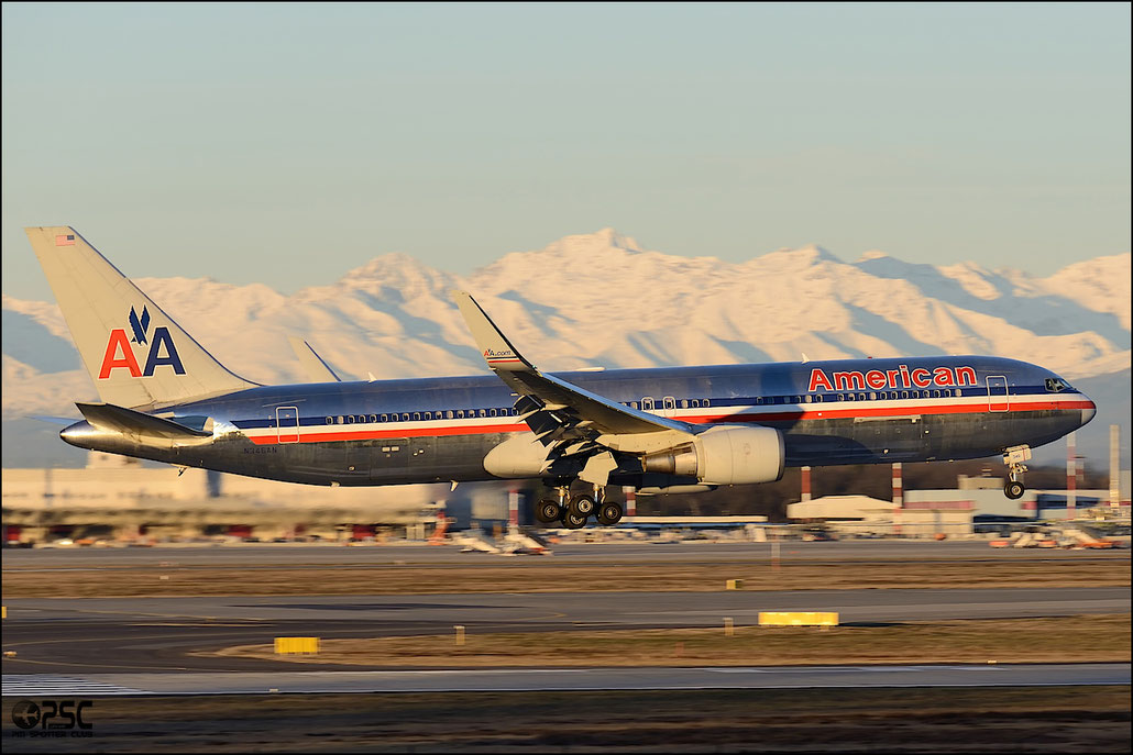N346AN B767-323ER 33085/907 American Airlines @ Milano Malpensa Airport 25.01.2014 © Piti Spotter Club Verona