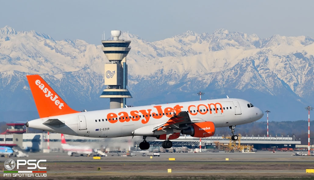 G-EZUR A320-214 5064 EasyJet Airline @ Milano Malpensa Airport 20.02.2016  © Piti Spotter Club Verona