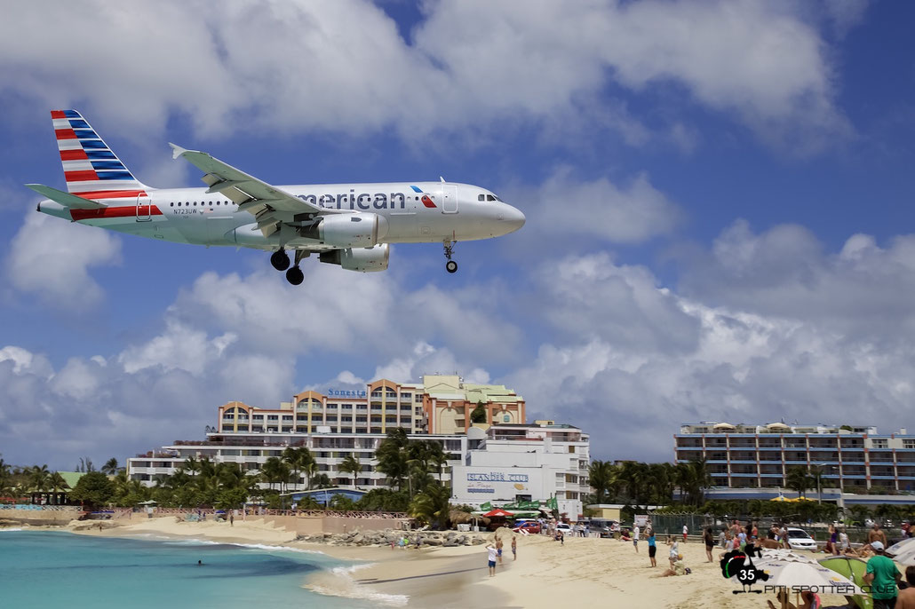N723UW A319-112 1109 American Airlines @ Sint Maarten Airport 05.03.2016 © Piti Spotter Club Verona
