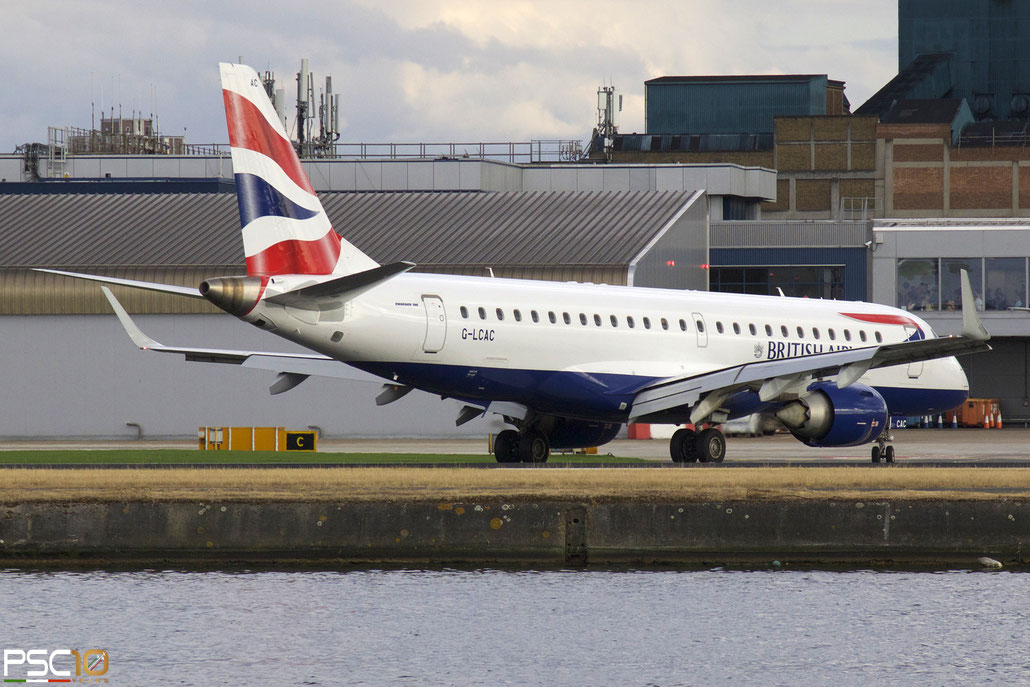 G-LCAC  ERJ190LR  19000513  BA CityFlyer  @ London City Airport ©  2022 Piti Spotter Club Verona