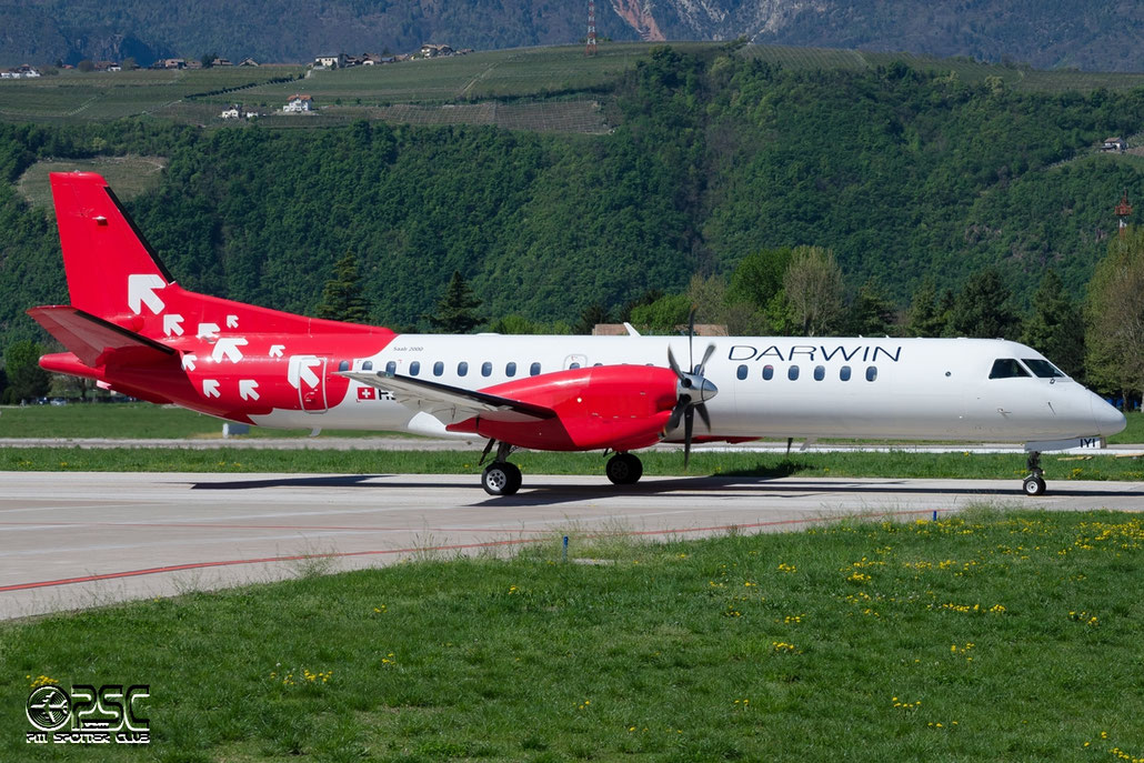 HB-IYI Saab 2000 2000-016 Darwin Airline @ Aeroporto di Bolzano © Piti Spotter Club Verona