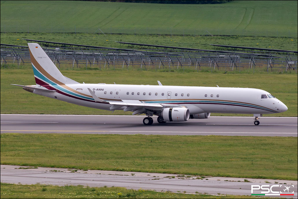 D-ANNI Embraer ERJ 190 Lineage 1000 19000611  CF34-10E  VistaJet 2013 @ Vienna Airport 04 2024 © Piti Spotter Club Verona