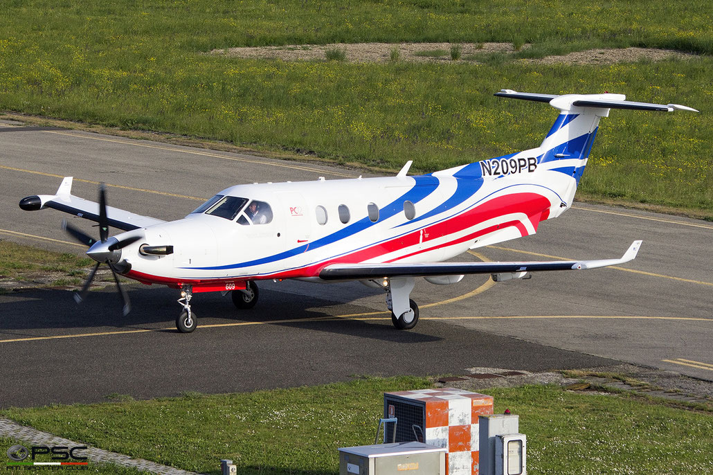 N209PB Pilatus PC-12/45 609  PT6A-67B   2005 @ Reggio Emilia 05 2019  © Piti Spotter Club Verona