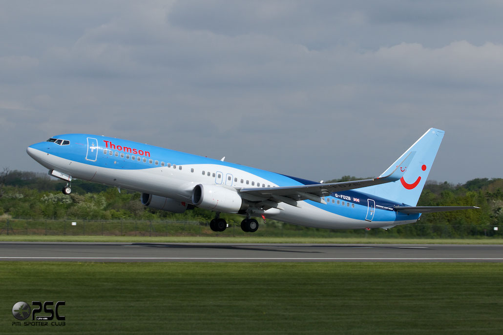 G-FDZB B737-8K5 35131/2242 Thomson Airways @ Manchester Airport13.05.2014 © Piti Spotter Club Verona