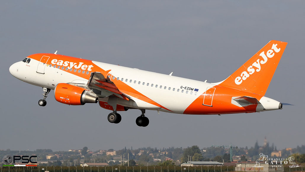 G-EZDM A319-111 3571 easyJet @ Aeroporto di Verona 10.2019  © Piti Spotter Club Verona