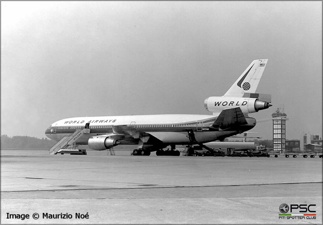 N113WA Douglas DC-10-30CF 47821 320 CF6-50C2  World Airways 1980  © collezione Maurizio Noè p.g.c. - Piti Spotter Club Verona