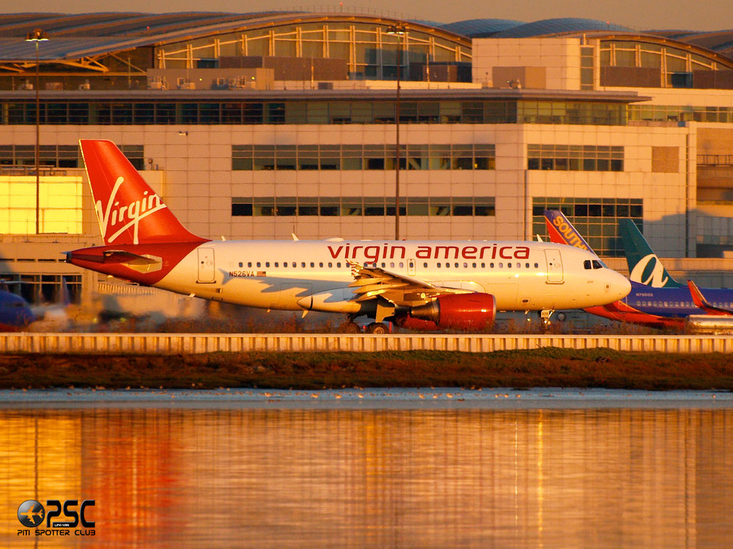 N526VA A319-112 3347 Virgin America @ San Francisco Airport 14.10.2013 © Piti Spotter Club Verona