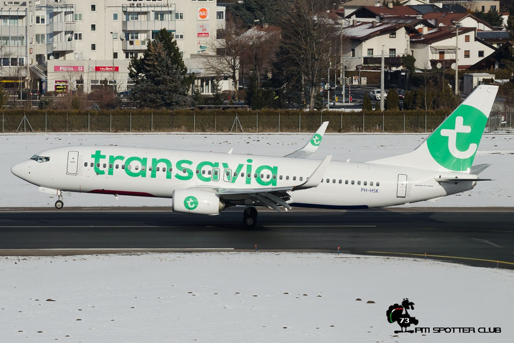 PH-HSK B737-8K2 41330/5354 Transavia Airlines @ Innsbruck Airport 24.01.2016  © Piti Spotter Club Verona