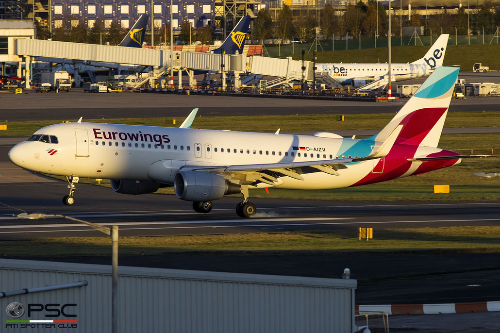 D-AIZV A320-214 5658 Eurowings @ Birmingham Airport 11.2017 © Piti Spotter Club Verona