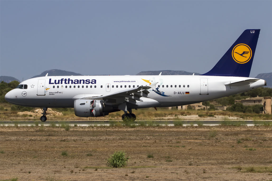 D-AILU A319-114 744 Lufthansa @ Palma de Mallorca Airport 07.2014 © Piti Spotter Club Verona