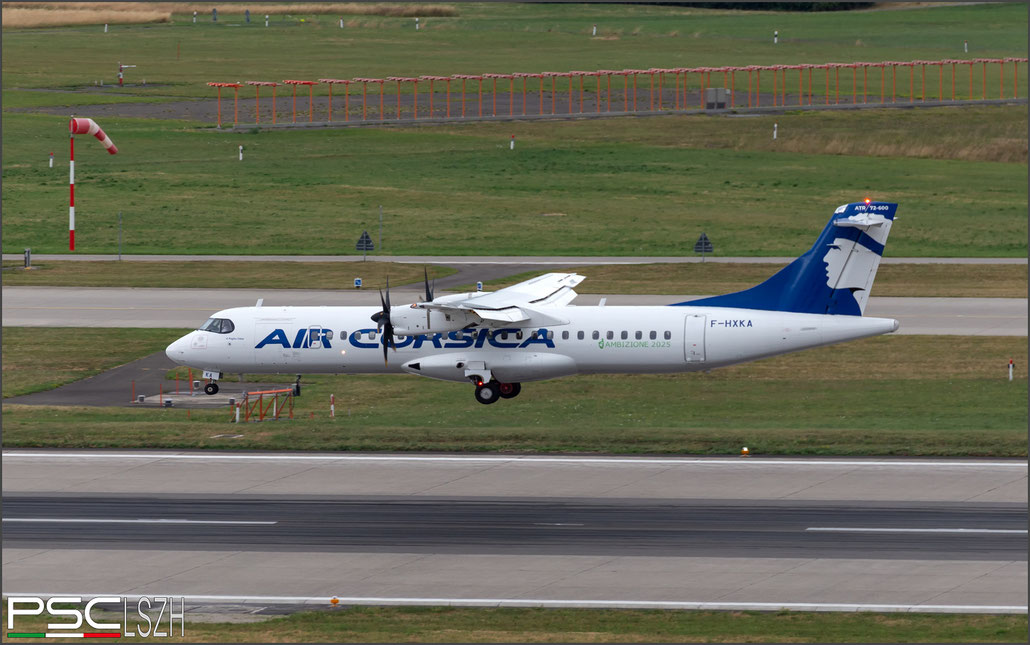 F-HXKA ATR72-600 1648 Air Corsica @ Zurich 07.2023 © Piti Spotter Club Verona