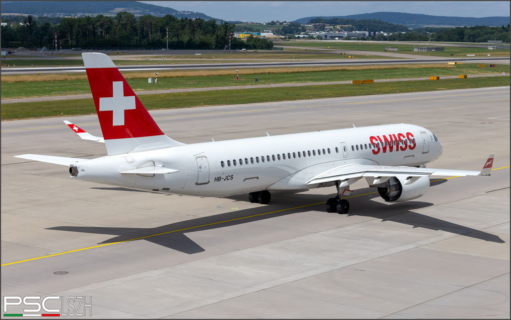 HB-JCS A220-300 55045 Swiss @ Zurich 07.2023 © Piti Spotter Club Verona