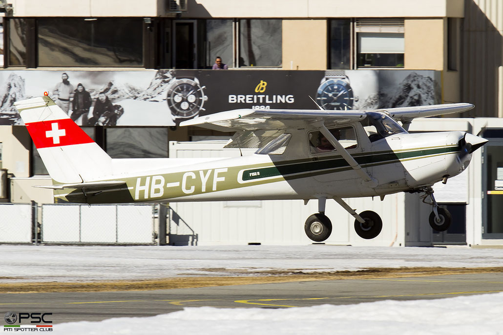 HB-CYF - C152 - Reims F152  @ Samedan Airport © 02 2022 Piti Spotter Club Verona