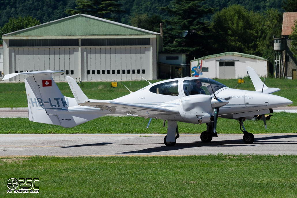 HB-LTW Diamond Aircraft Industries DA-42 Twin Star DA42 @ Aeroporto di Bolzano © Piti Spotter Club Verona