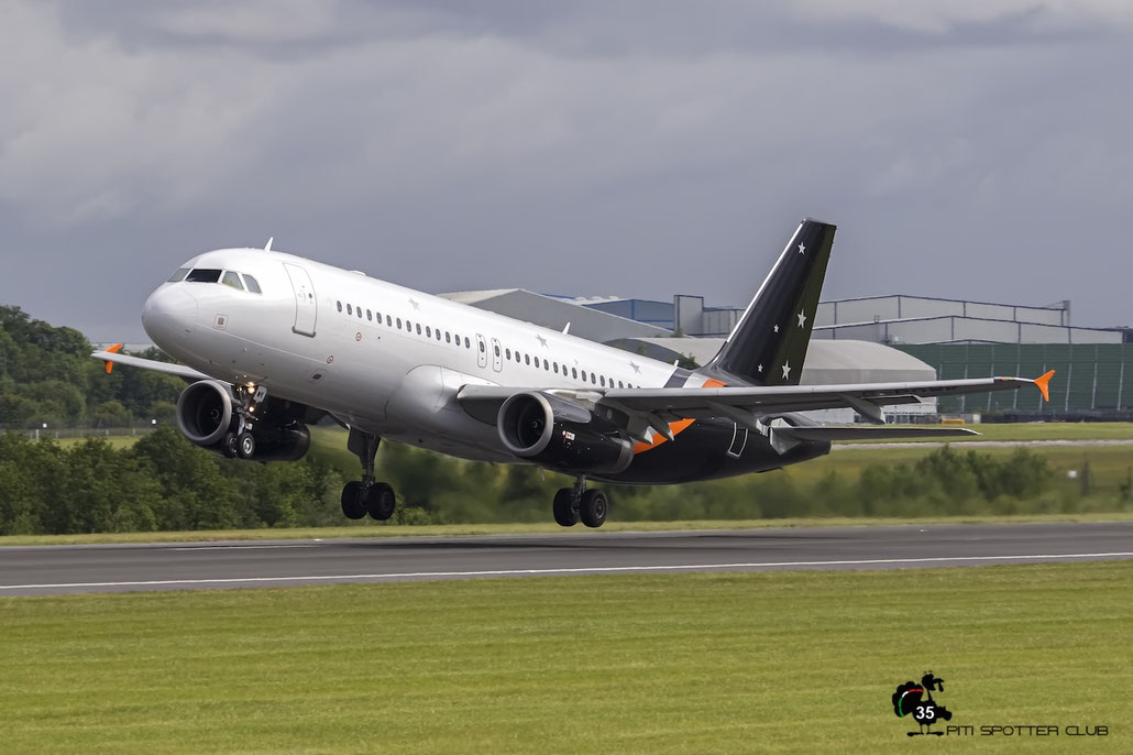 G-POWK A320-233 4701 Titan Airways @ Manchester Airport 21.06.2015 © Piti Spotter Club Verona