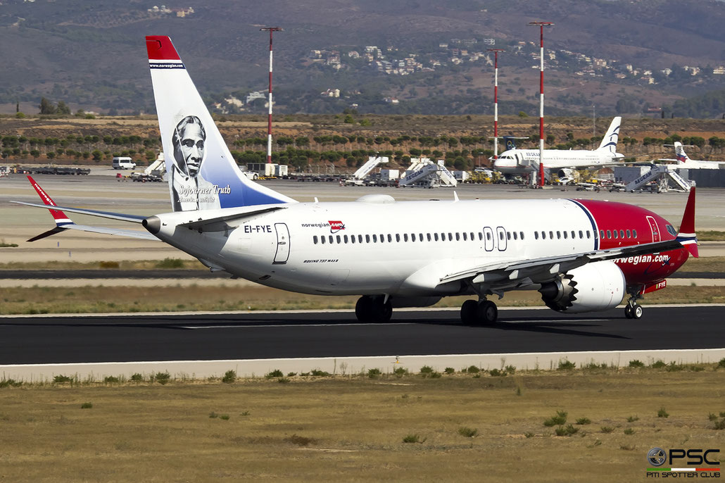 EI-FYE B737-8 42827/6420 Norwegian @ Atene 08.09.2018 © Piti Spotter Club Verona