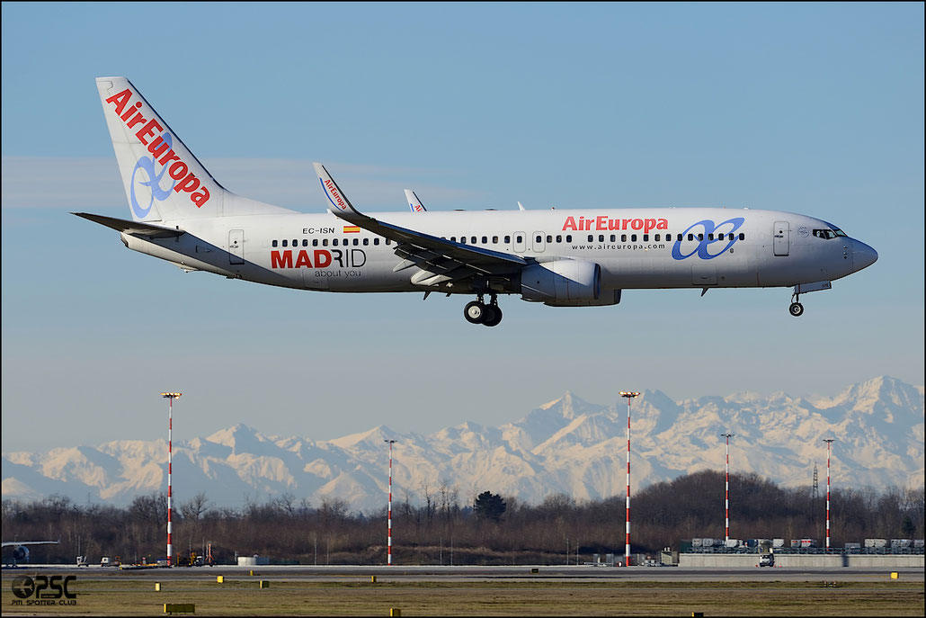 EC-ISN B737-86Q 30291/1435 Air Europa @ Milano Malpensa Airport 25.01.2014 © Piti Spotter Club Verona