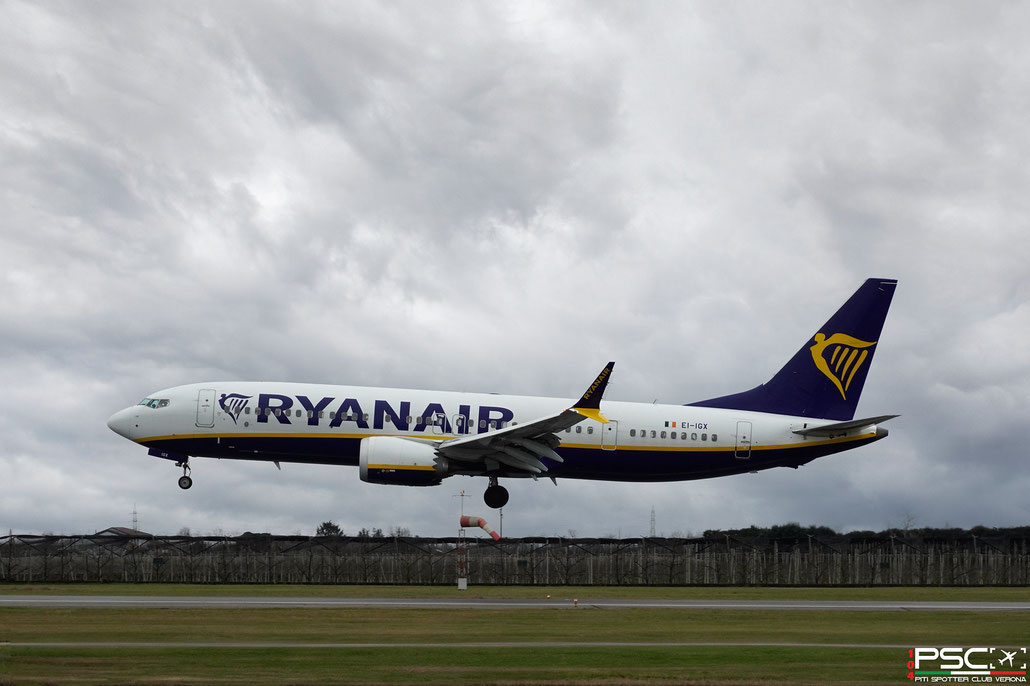 EI-IGX Boeing 737-8 MAX 200 67076 8599 LEAP-1B27  Ryanair 2023 @ Aeroporto di Verona 01 2025 © Piti Spotter Club Verona