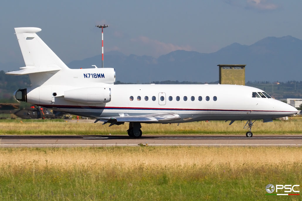 N718MM Falcon 900EX-EASy 179 Moinian Jet One Holdings LLC @ Aeroporto di Verona 30.06.2018  © Piti Spotter Club Verona