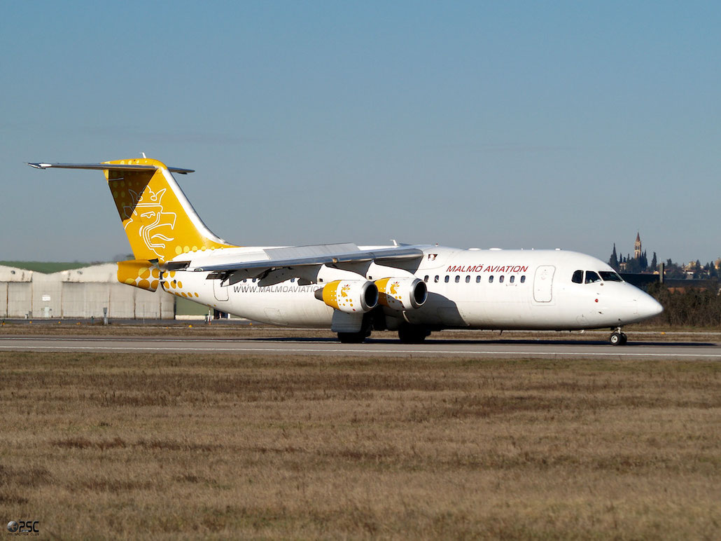 SE-DSV BAe146-RJ100 E3250 Malmö Aviation