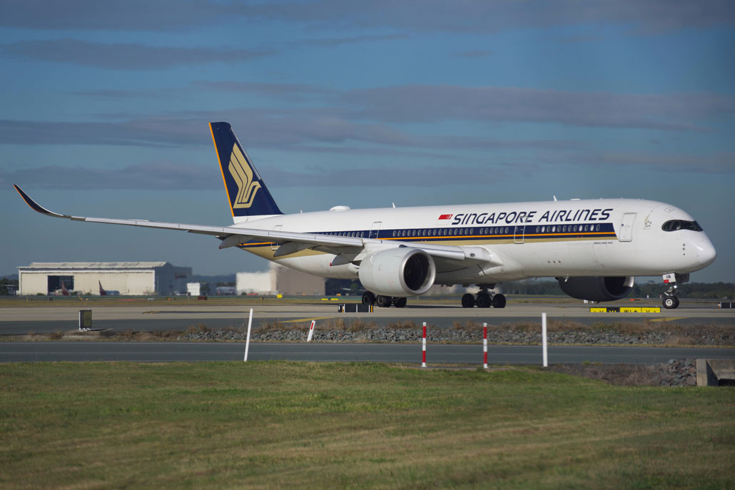 9V-SHM Airbus A350-941 379  Trent XWB-84  Singapore Airlines 2019 @ Brisbane BNE 08 2025 © Piti Spotter Club Verona