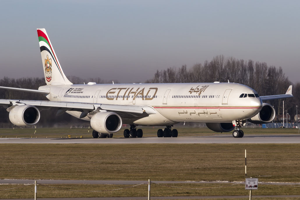 A6-EHF A340-642 837 Etihad Airways @ Munich Airport 28.12.2015 © Piti Spotter Club Verona