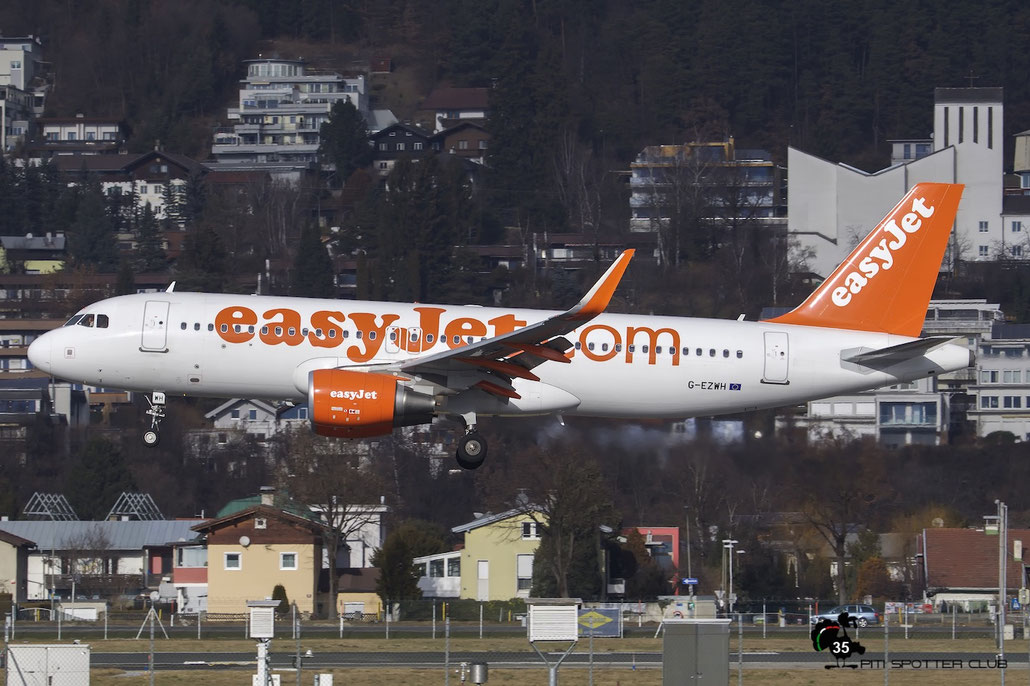 G-EZWH A320-214 5542 EasyJet Airline @ Innsbruck Airport 09.01.2016 © Piti Spotter Club Verona