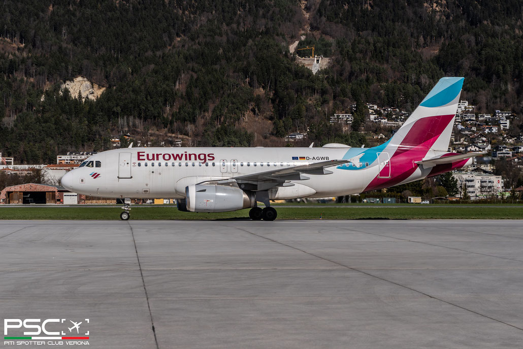 D-AGWB A319-132 2833 Eurowings @ Innsbruck 03.2024 © Piti Spotter Club Verona