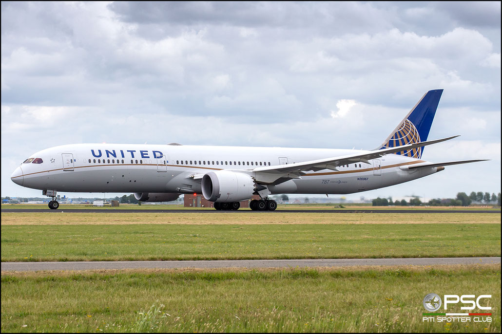 N26967  B787-9  60144/445  United Airlines  @ Amsterdam 2019 © Piti Spotter Club Verona 