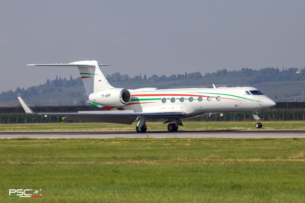 T7-AFP Gulfstream GV-SP (G550) 5590  BR710-C4-11   2019  @ Verona Villafranca 10 2025 © Piti Spotter Club Verona
